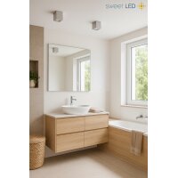 Deckenspots GU10 Bad IP44 Aufbaustrahler Eckig alu...