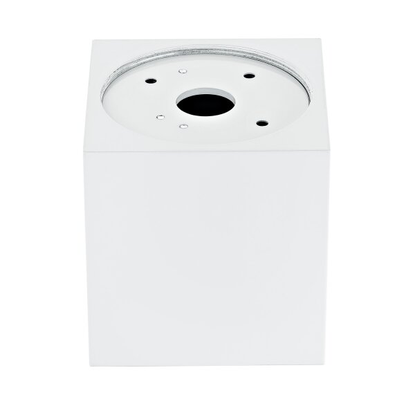 GU10 LED Aufbaustrahler IP20 Eckig Aluminium Weiß Matt 230V Schwenkbar | Ohne Leuchtmittel