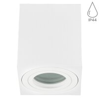 Deckenspots GU10 Bad IP44 Aufbauspot Eckig Weiß...