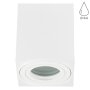 Deckenspots GU10 Bad IP44 Aufbauspot Eckig Weiß 230V | LED Spots Decke Aluminium (Ohne Leuchtmittel)