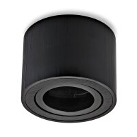 Schwarz Alu Aufbauspot Gehäuse 230V | Rund...