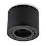 Schwarz Alu Aufbauspot Gehäuse 230V | Rund Schwenkbar Ø80mm