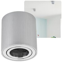 GU10 Aufbaustrahler aus Aluminium rund schwenkbar | LED Aufbauspot 230V (ohne Leuchtmittel)