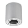 Deckenspots LED GU10 Alu Gebürstet Rund | Aufbaustrahler Decke Aluminium Aufputz Spots Schwenkbar 230V (Ohne Leuchtmittel)
