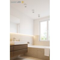 Deckenspots LED GU10 IP44 Bad Aufbaustrahler rund Alu...