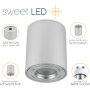 LED Aufbaustrahler GU10 IP44 Alu gebürstet | Spot rund Bad 230V