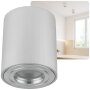 LED Aufbaustrahler GU10 IP44 Alu gebürstet | Spot rund Bad 230V