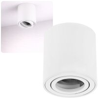 Deckenspots LED GU10 Weiß Rund | Aufputz Spot Decke...