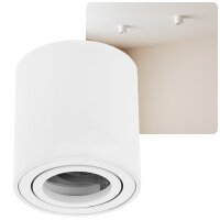 LED Aufbaustrahler GU10 rund weiß schwenkbar aus...