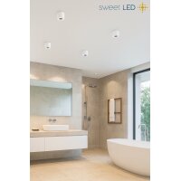 Deckenspots LED GU10 IP44 Bad Aufbauspot rund Weiß...