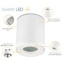 Deckenspots LED GU10 IP44 Bad Aufbauspot rund Weiß matt 230V | LED Spots Decke Aluminium (Ohne Leuchtmittel)