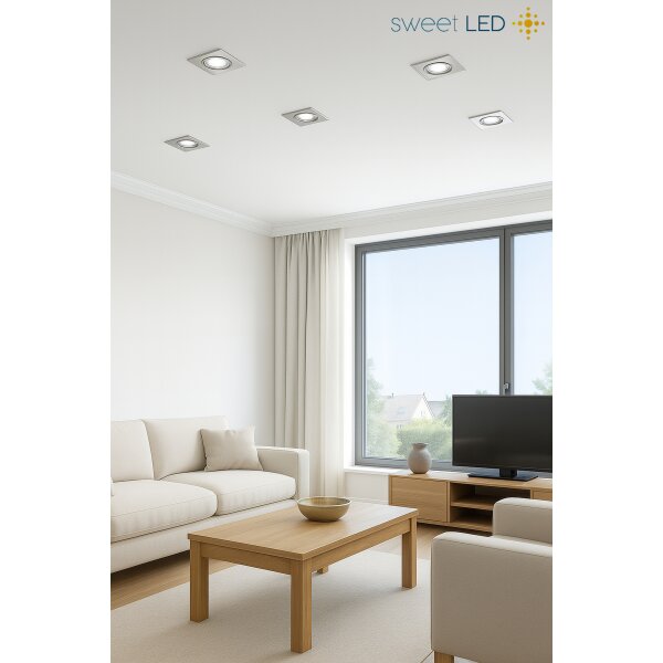 LED Einbaustrahler 5W Dimmbar Flach | 230V Kaltweiß Deckenspots