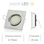 LED Einbaustrahler 5W Dimmbar Flach | 230V Kaltweiß Deckenspots