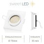 LED Einbaustrahler Dimmbar Kaltweiß | 230V 5W Decken Spots