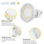GU10 LED Lampe 5W | 430lm Warmweiß 3000K Glas Keramik 230V