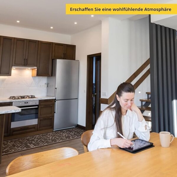 LED Möbel Einbaustrahler 12V - Led Leuchtmittel für Bad IP44 flach ca. 21 mm Einbautiefe - Möbeleinbauleuchten LED rund goldfarbig warmweiß 3.5W