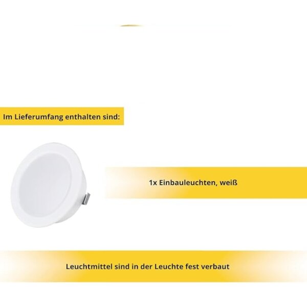 LED Möbeleinbauleuchten 12 Volt - Led Schrankbeleuchtung für Bad IP44 ultra Flach ca. 20 mm Einbautiefe - LED Spots weiß kaltweiß rund 3.5 Watt