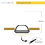 Led Möbel Einbaustrahler 12V 3W - Leuchte Wohnzimmer Modern IP20 chrom gebürstet rund warmweiß LED - Led Einbauspots Flach ca. 30 mm Einbautiefe