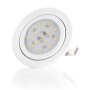 Einbaustrahler LED 230 Volt Möbel - Led Strahler Flach 30 mm Einbautiefe - Möbeleinbauleuchten Led Flach 3 Watt weiß warmweiß 3000K
