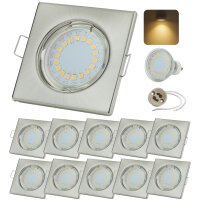 LED Einbauspots 230V GU10 | 10er LED Einbaustrahler 5W...