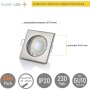 LED Einbauspots 230V GU10 | 10er LED Einbaustrahler 5W Warmweiß Chrom