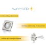 LED Einbauspots 230V GU10 | 10er LED Einbaustrahler 5W Warmweiß Chrom