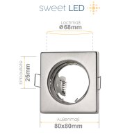LED Einbauspots 10er SET - Einbaustrahler LED GU10 5W -...