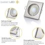 LED Einbauspots 230V GU10 | 10er LED Einbaustrahler 5W Kaltweiß Chrom