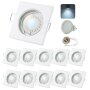 LED Einbauspots 230V GU10 | 10er LED Deckenspots 5W Kaltweiß Weiß