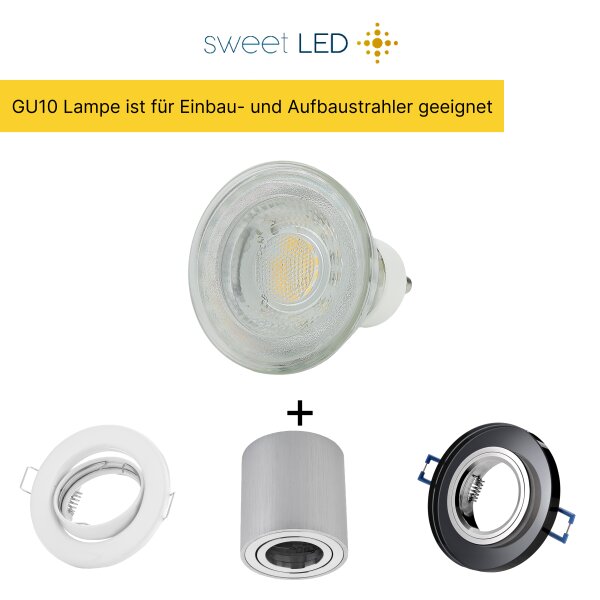 LED Leuchtmittel GU10 7W Warmweiß (3000K) 530 Lumen | 230V Lampe Sweet LED