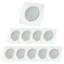 LED Einbauspots 230V GU10 | 10er LED Einbaustrahler 5W Warmweiß Weiß