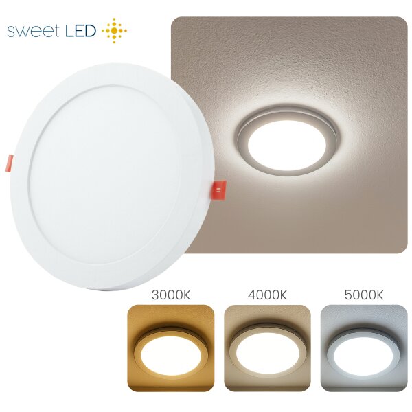 LED Panel CCT 230V 12W-15W-18W | 230V Deckenspots rund weiß
