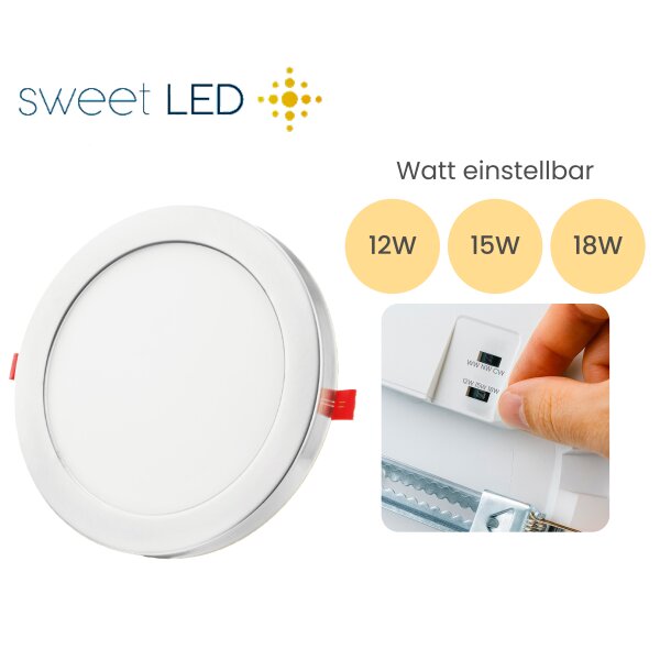 LED Einbaustrahler CCT 12W 15W 18W  Dimmbar | LED Panel 230V