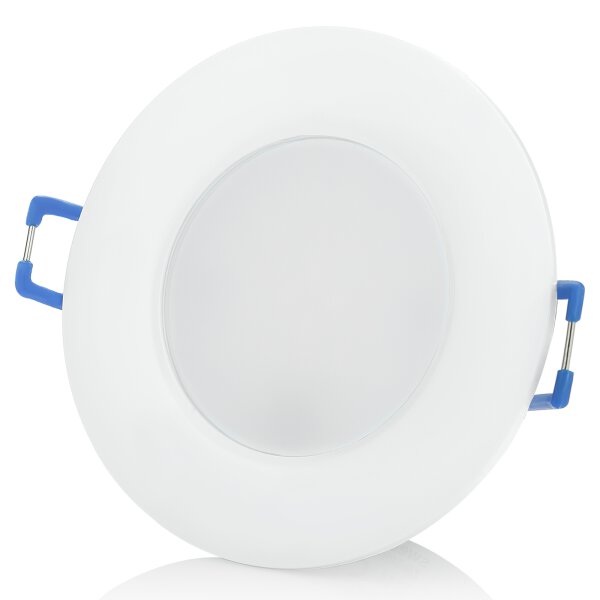 Einbaustrahler Bad LED dimmbar rund weiß IP44 6,5 Watt warmweiß