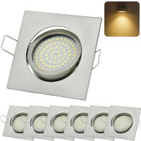 LED Einbaustrahler 3,5W 230V 3000K Warmweiß | 6er...
