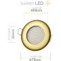 LED Einbaustrahler 5W 230V 3000K Warmweiß | 6er Set Gold Dimmbar