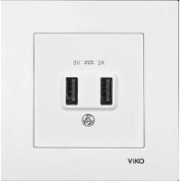 USB Steckdose Unterputz | VIKO USB Ladesteckdose 2-fach...