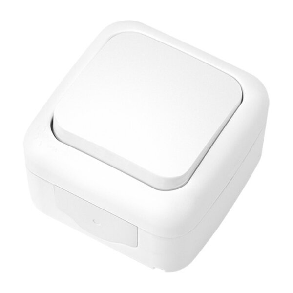 Feuchtraum Ein/Ausschalter IP54 | VIKO Aufputz Lichtschalter Weiß 10A