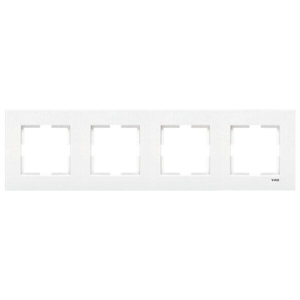 4-fach Abdeckrahmen Weiß | VIKO Rahmen horizontal für Schalter Steckdose