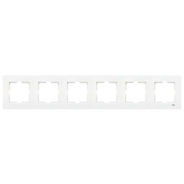 6-fach Abdeckrahmen Weiß | VIKO Rahmen horizontal für Schalter Steckdose