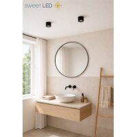 4er Set LED Aufbaustrahler IP44 Rund | Schwarz...