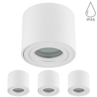 LED Bad Aufbaustrahler IP44 4er Set | Weiß Matt...