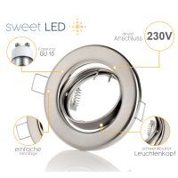 10er Einbaustrahler Wohnzimmer -Einbaurahmen Decke chrom...