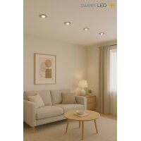LED Einbaustrahler 10er Set 230V GU10 Chrom | Decken Spots