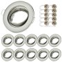 LED Einbaustrahler 10er Set 230V GU10 Chrom | Decken Spots