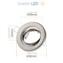 LED Einbaustrahler 10er Set 230V GU10 Chrom | Decken Spots