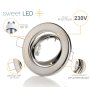 LED Einbaustrahler 10er Set 230V GU10 Chrom | Decken Spots