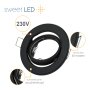 10er Set LED Einbaustrahler GU10 230V | Schwenkbar Schwarz Matt