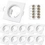 LED Einbaustrahler 10er Set 230V GU10 Eckig | Deckeneinbauspots