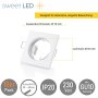 LED Einbaustrahler 10er Set 230V GU10 Eckig | Deckeneinbauspots